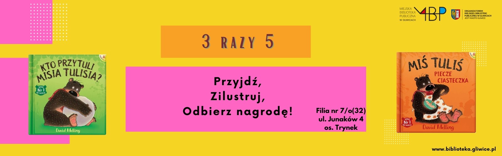 Baner z informacją o zajęciu dla dzieci