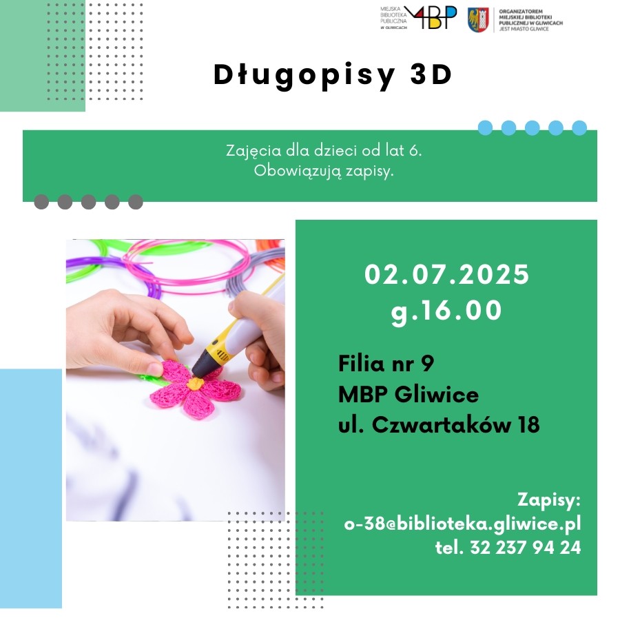 Baner z informacją o zajęciu dla dzieci