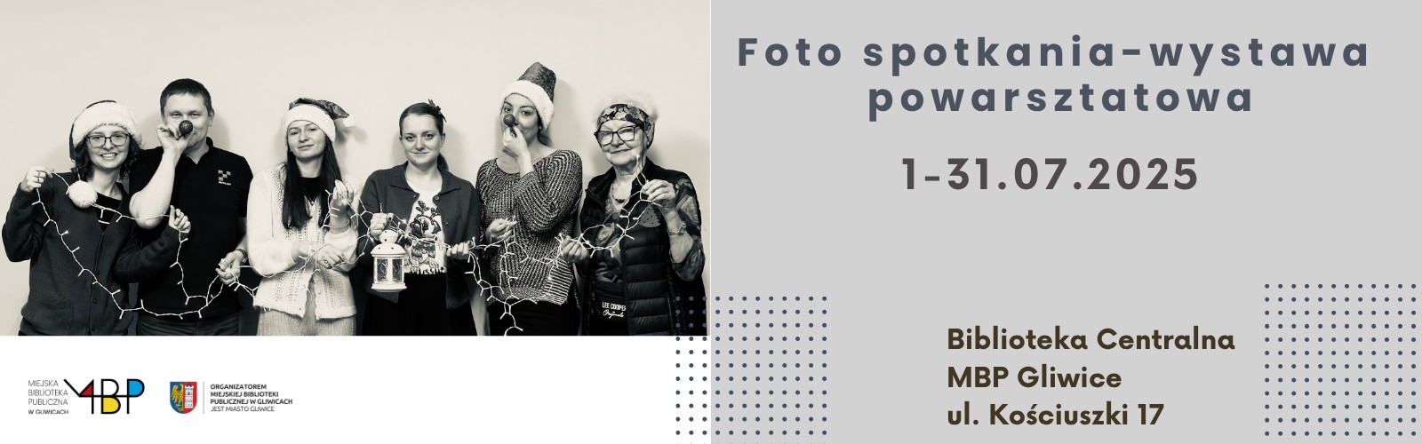 Baner z informacją o wystawie