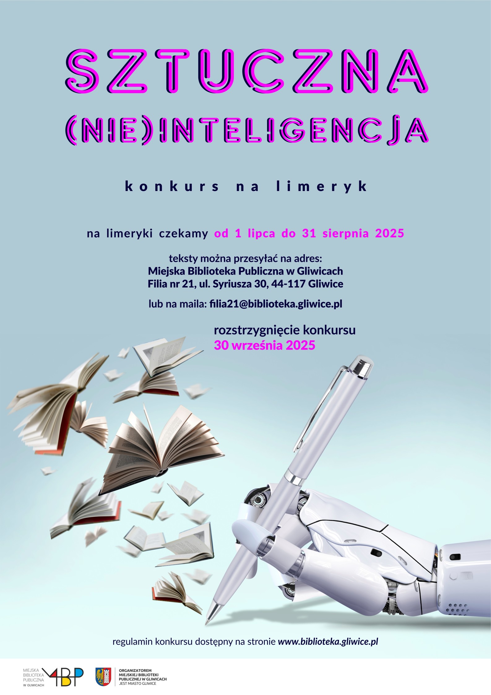 Plakat z informacją o konkursie