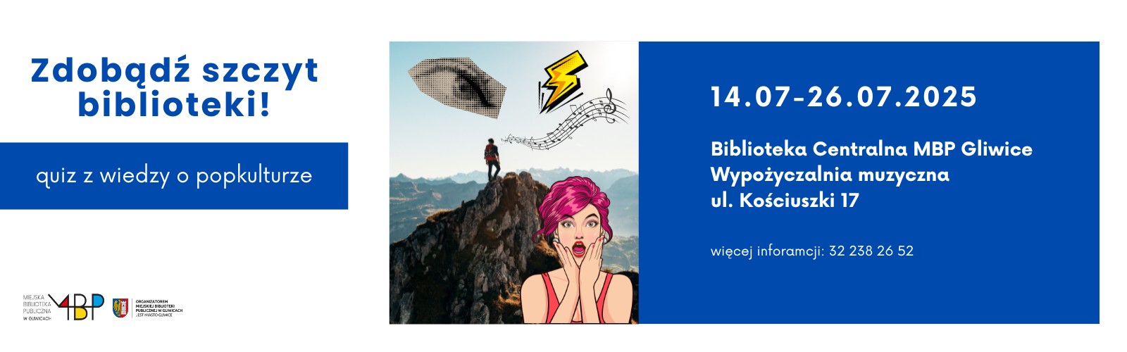 Baner z informacją o quzie