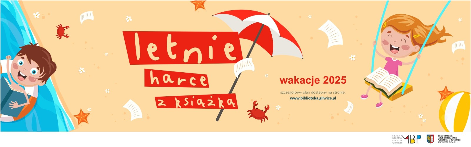 Baner z informacją o wydarzeniu związanie z wakacjami 2025 roku