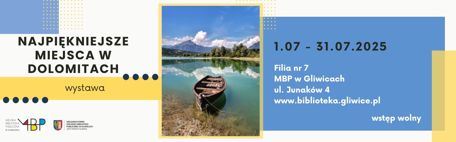 Baner z informacją o wystawie