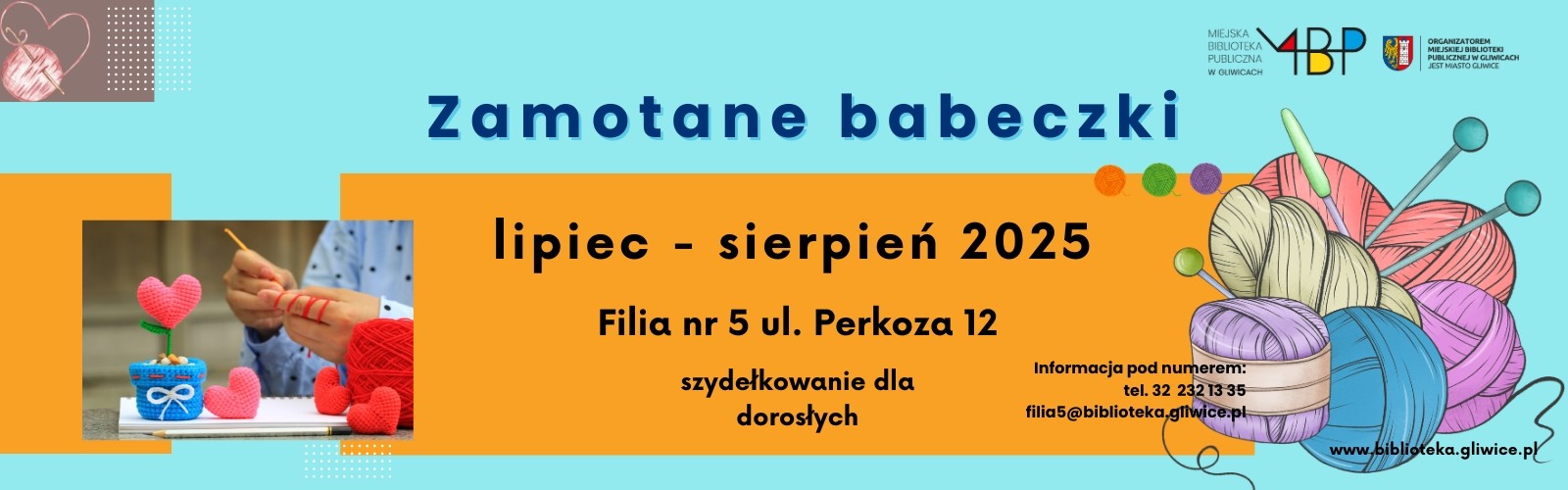 Baner z informacją o szydełkowaniu dla dorosłych