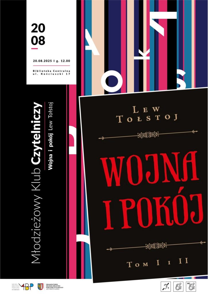Plakat z informacją o Młodzieżowym Klubie Czytelniczym