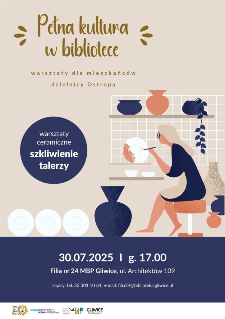 Plakat z informacją o warsztatach