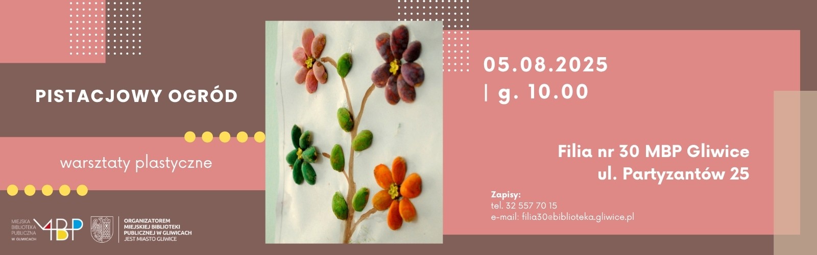 Baner z informacją o warsztatach