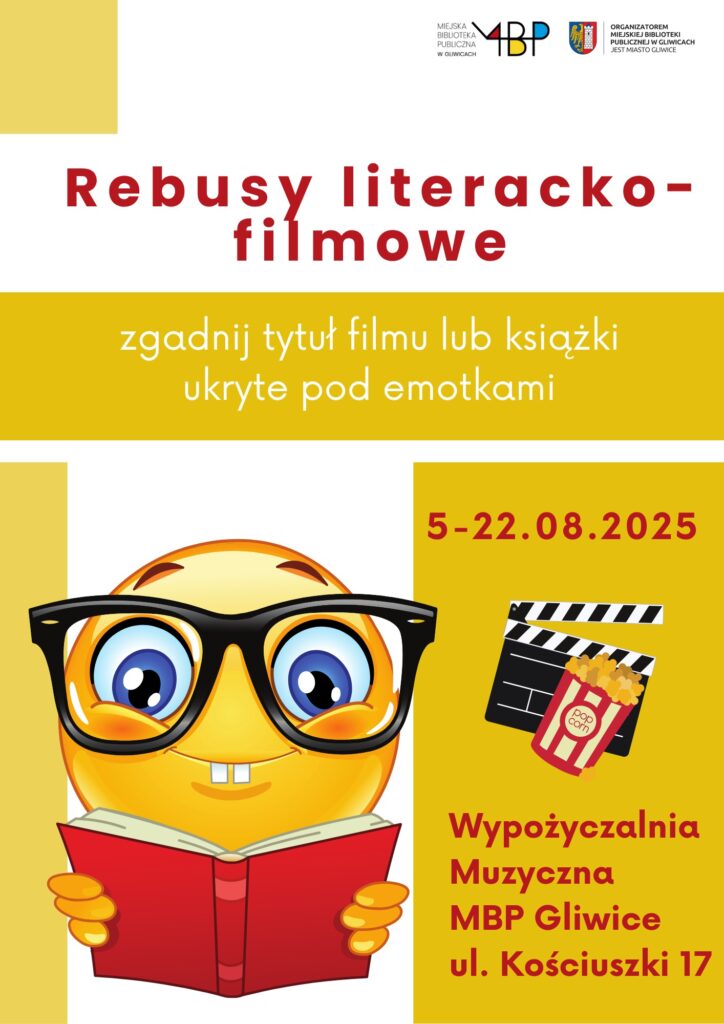 Plakat z informacją o rebusach