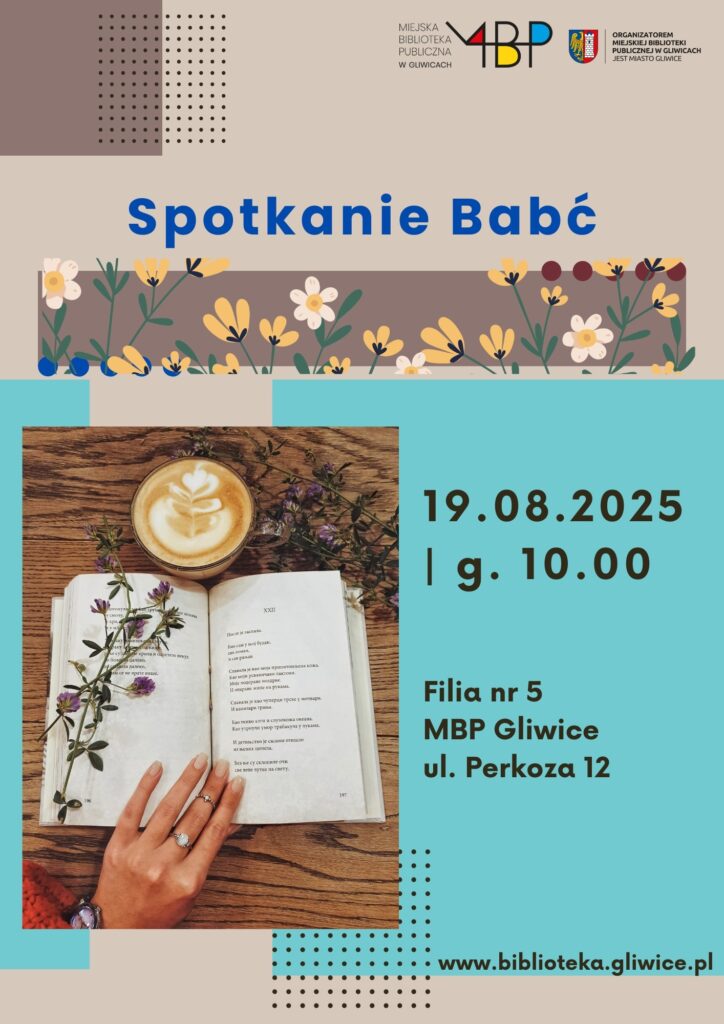 Plakat z informacją o zajęciu dla seniorów