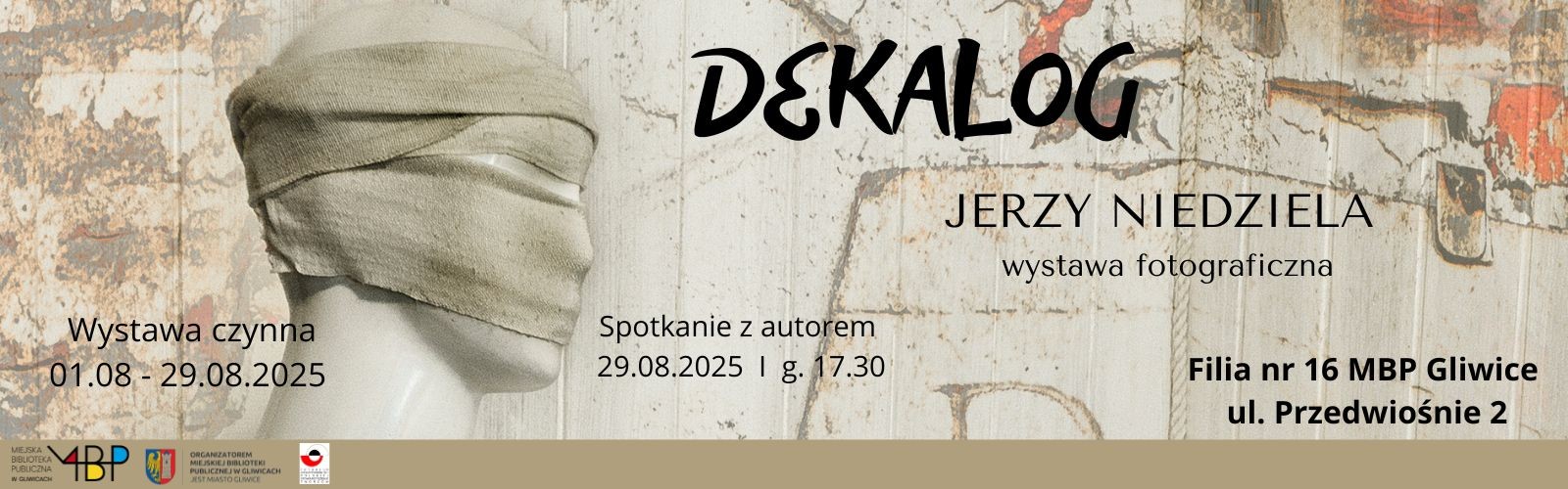 Baner z informacją o wystawie
