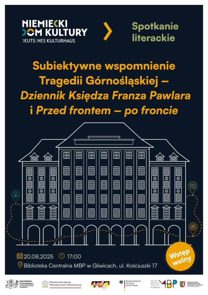 Plakat z informacją o spotkaniu literackim