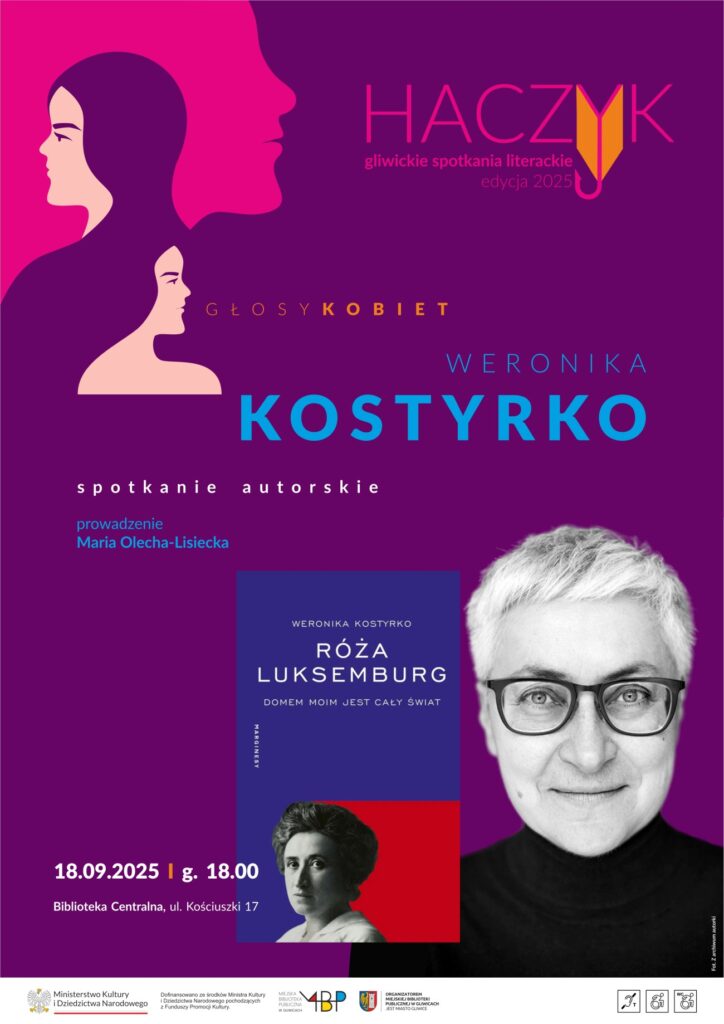 Plakat z informacją o spotkaniu autorskim