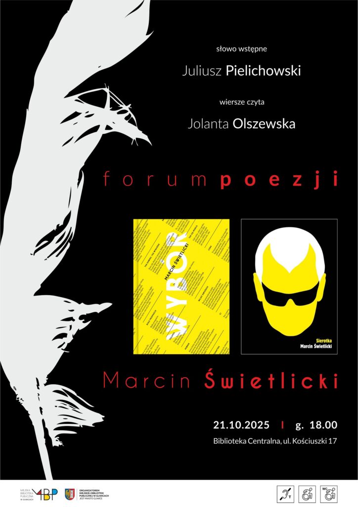 Plakat z informacją o forum poezji
