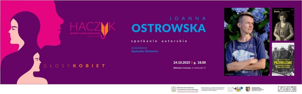 Baner z informacją o spotkaniu autorskim