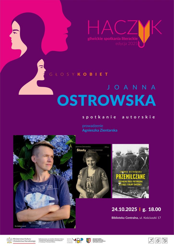Plakat z informacją o spotkaniu autorskim