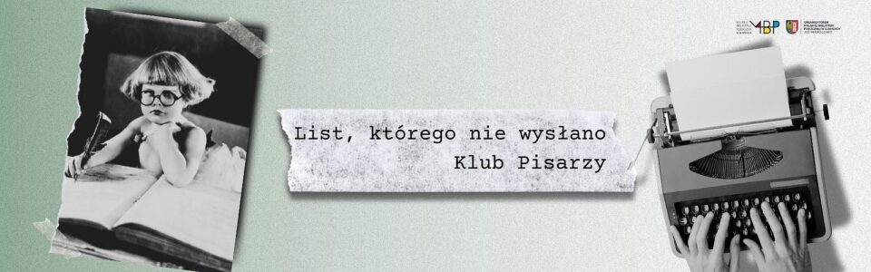 Baner z informacją o klubie pisarzy