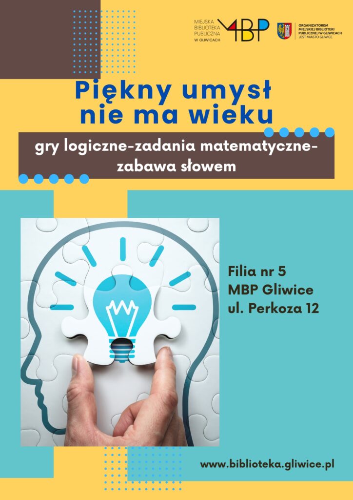 Plakat z informacją o zajęciu dla seniorów