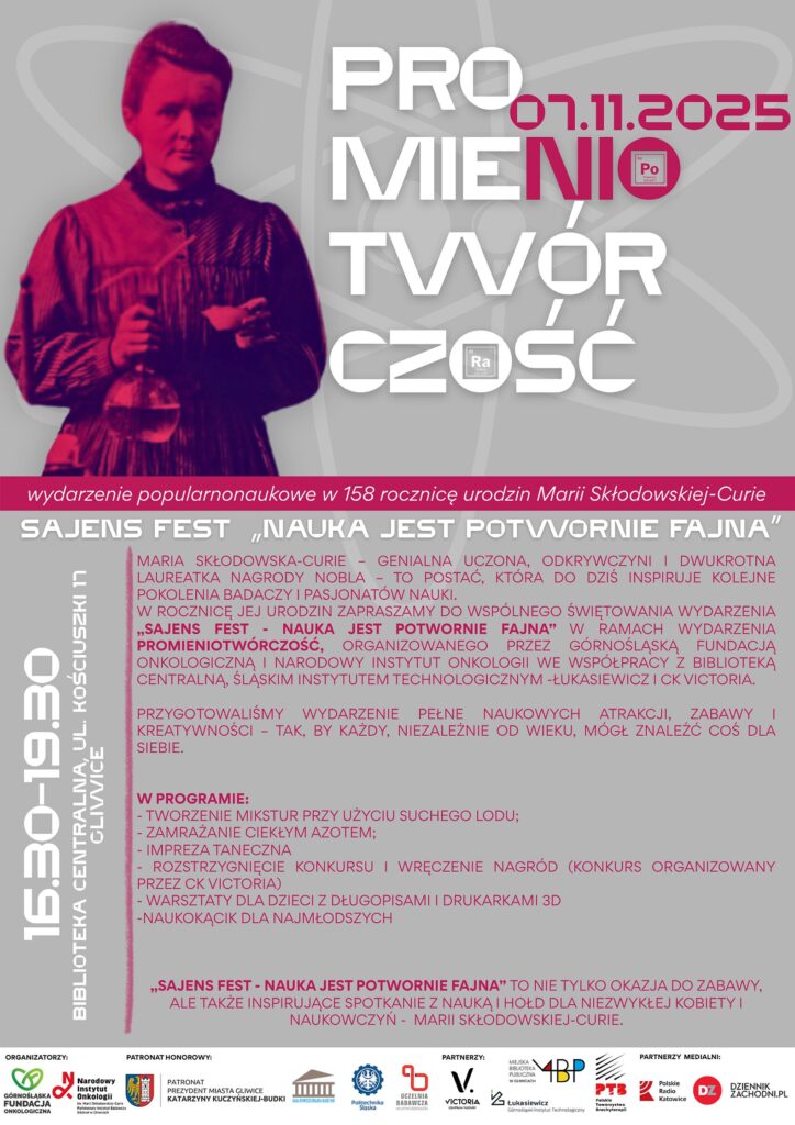 Plakat z informacją o festynie naukowym