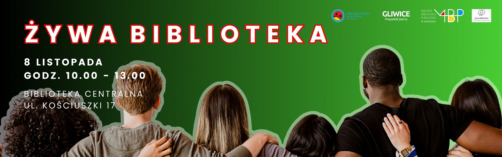 Baner z informacją o wydarzeniu — Żywa biblioteka
