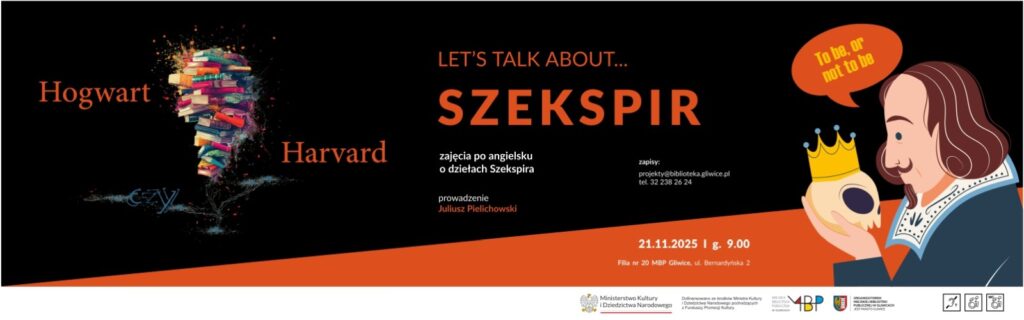 Baner z informacją o zajęciu po angielsku