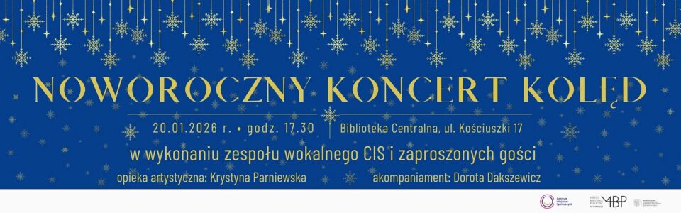 Baner z informacją o koncercie kolęd