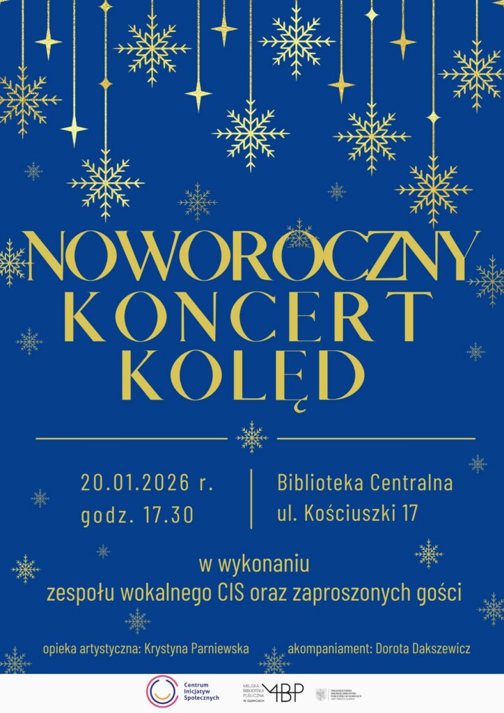 Plakat z informacją o koncercie kolęd