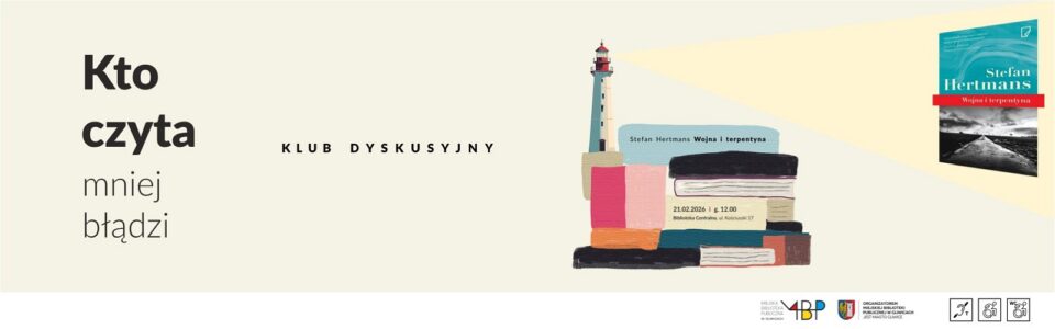 Baner z informacją o klubie dyskusyjnym