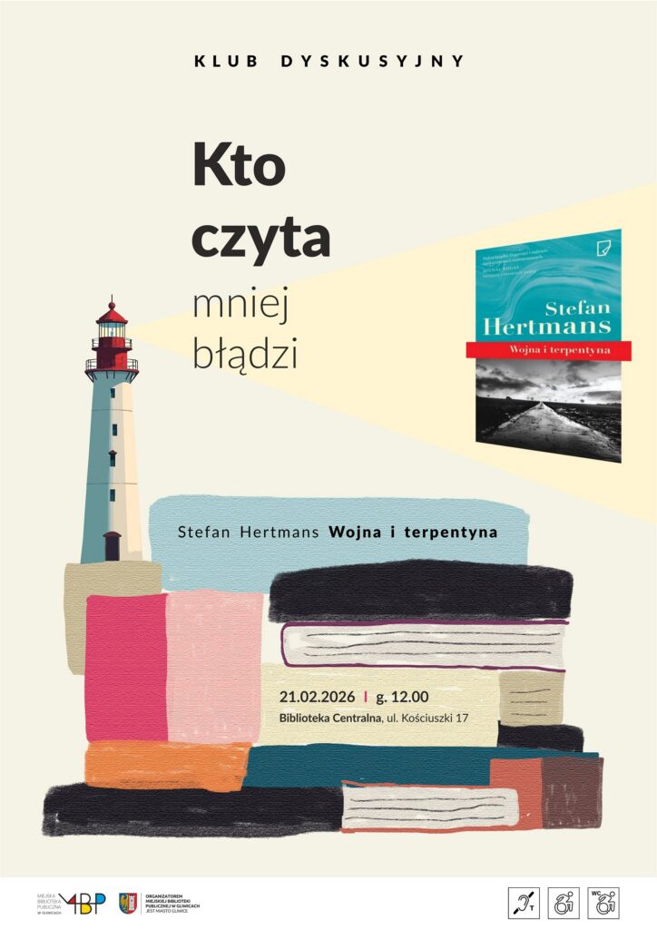 Plakat z informacją o klubie dyskusyjnym