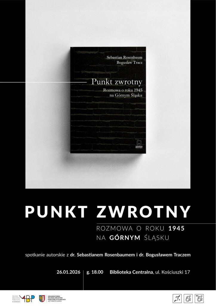 Plakat z informacją o spotkaniu autorskim