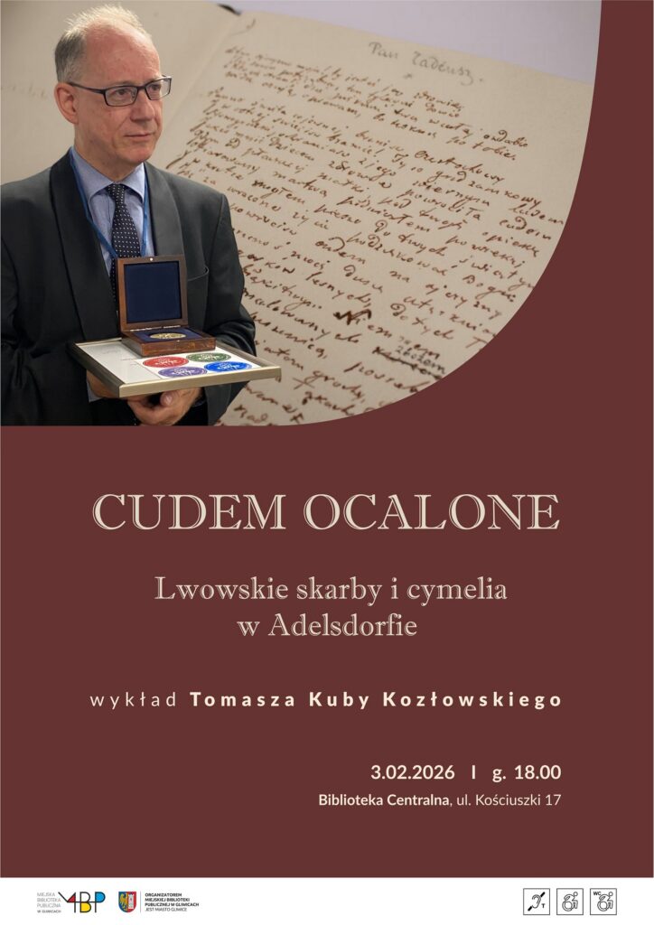 Plakat z informacją o wykładzie