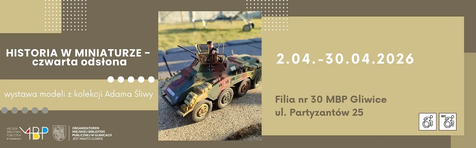 Baner z informacją o wystawie