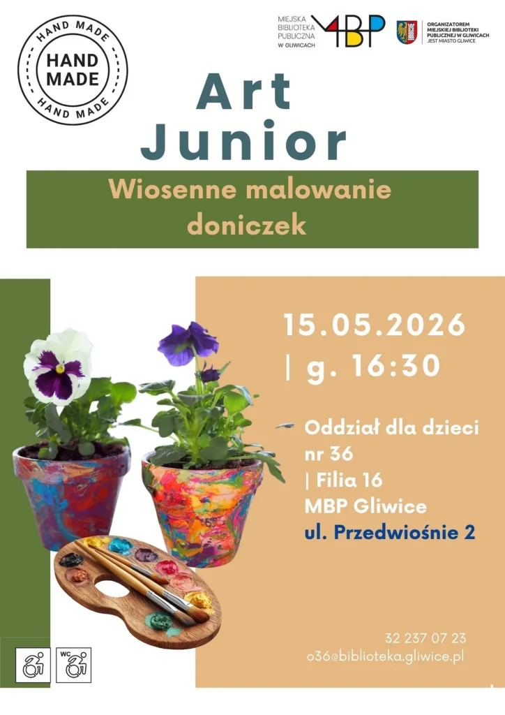Plakat z informacją o zajęciu dla juniorów
