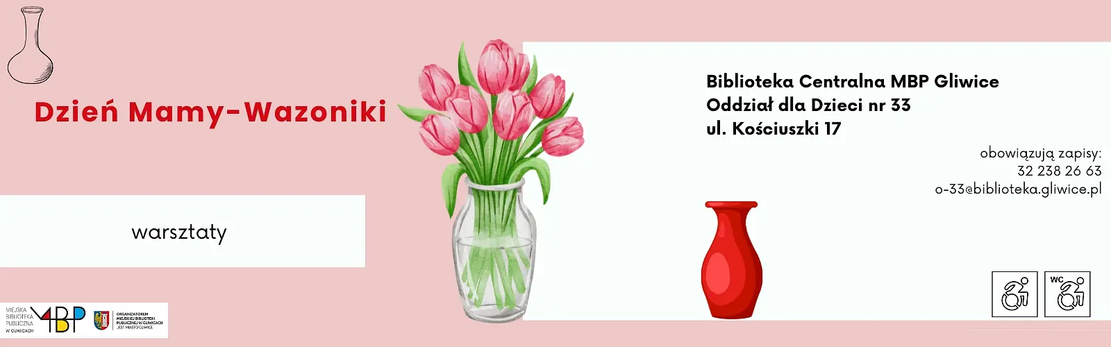 Baner z informacją o warsztatach