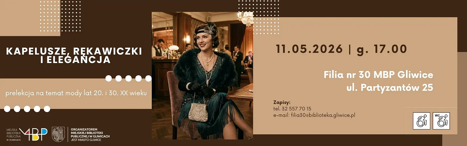 Baner z informacją o prelekcji
