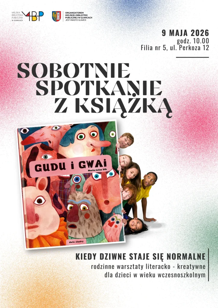 Plakat z informacją o Sobotnim Spotkaniu z Książką