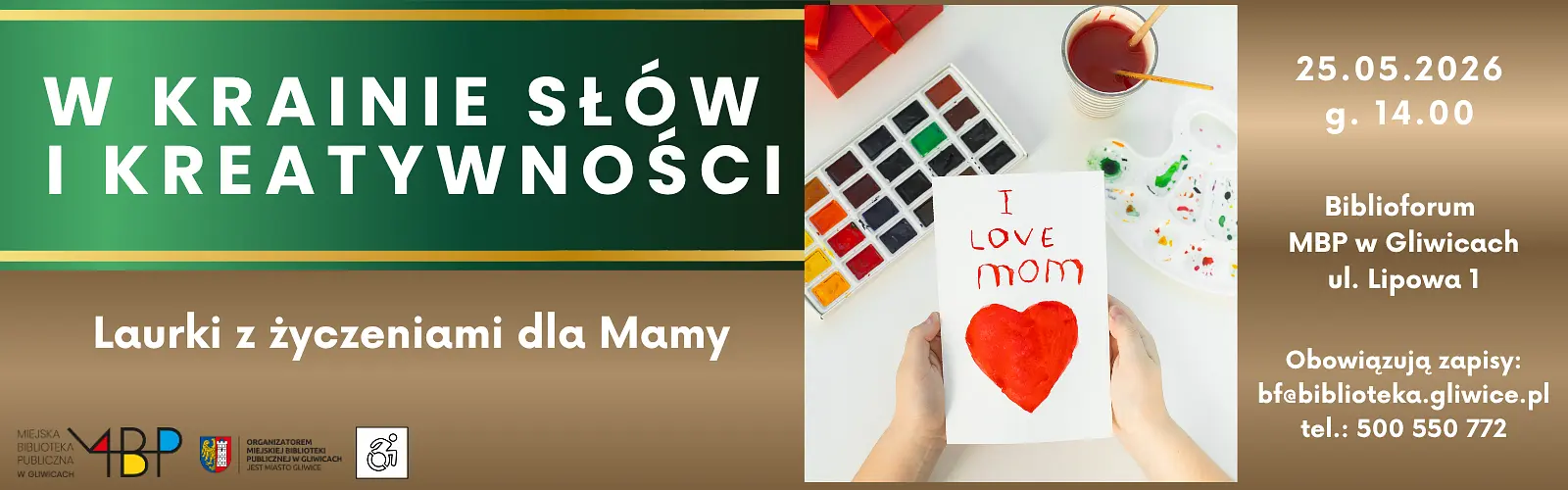 Baner z informacją o zajęciu dla dzieci