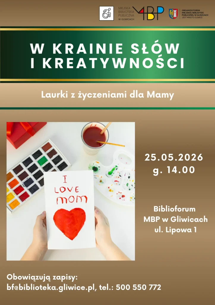 Plakat z informacją o zajęciu dla dzieci
